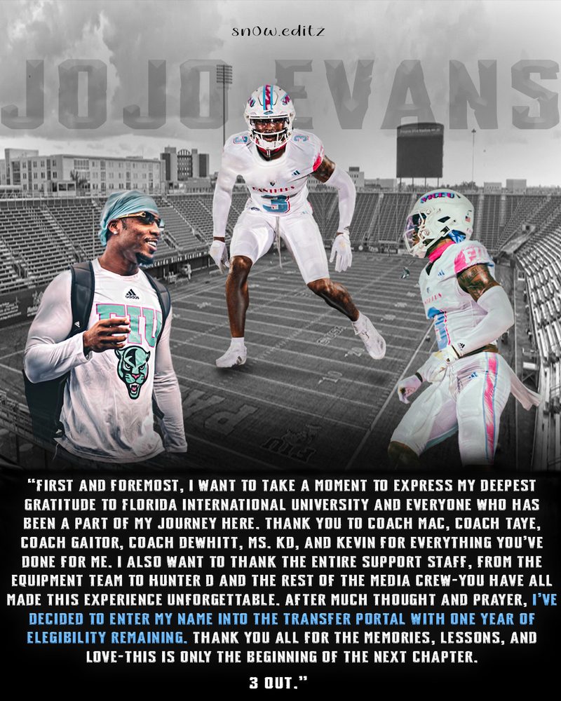 JoJo Evans — Transfer portal graphic by Snow Editz